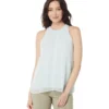Vince Camuto Sleeveless Shirried Neck Shell