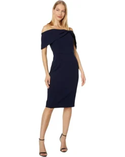 Vince Camuto Off-the-Shoulder Dress With Bow Collar