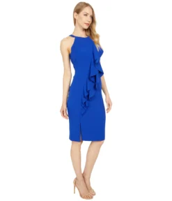 Vince Camuto Stretch Crepe Halter Bodycon With Front Ruffle -Vince Camuto 61Absy1Du1S