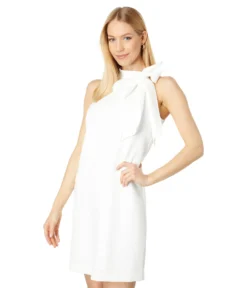 Vince Camuto Crepe Bow Neck Halter Dress