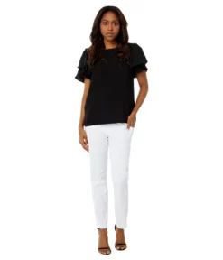 Vince Camuto Short Sleeve Tiered Sleeve Crinkle Gauze Blouse -Vince Camuto 61BMHEsu OL