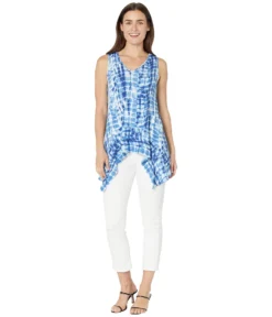 Vince Camuto Sleeveless V-Neck Sharkbite Hem Tie-Dye Filter -Vince Camuto 61E6kIC8qS