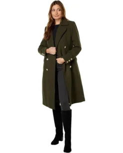 Vince Camuto Double Button-Up Wool Coat V22727X