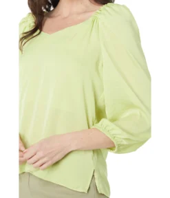 Vince Camuto 3/4 Sleeve Ruch Shoulder V-Neck Rumple 2 Vince Camuto 3/4 Sleeve Ruch Shoulder V-Neck Rumple -Vince Camuto 61GoivVHHWL