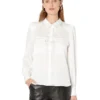 Vince Camuto Puff Sleeve Button-Down Shirt With Breast Pockets