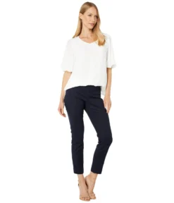 Vince Camuto Short Sleeve Center Front Diamond Dot Lace Tee -Vince Camuto 61LjKXotiiS