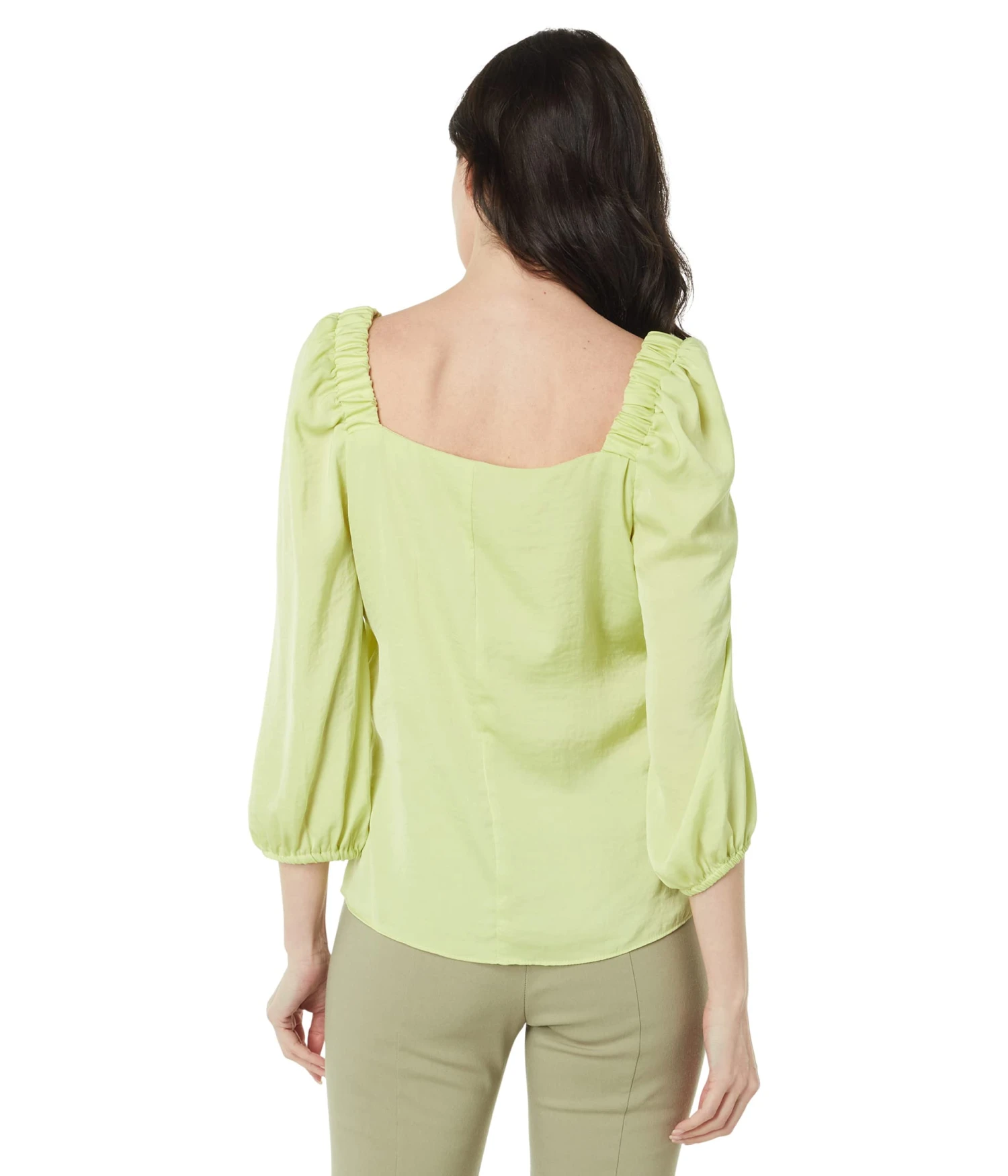 Vince Camuto 3/4 Sleeve Ruch Shoulder V-Neck Rumple Vince Camuto 3/4 Sleeve Ruch Shoulder V-Neck Rumple -Vince Camuto 61PGw1x rbL