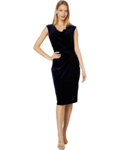 Vince Camuto Velvet Cowl Neck Bodycon
