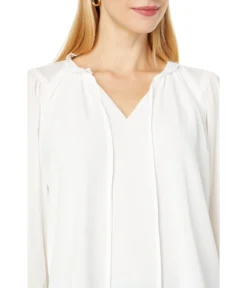 Vince Camuto Raglan Peasant Split-Neck Blouse -Vince Camuto 61T2rMiwExL