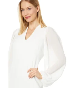 Vince Camuto Kors Crepe Bodycon Dress W/ Chiffon Combo At Back And Sleeve -Vince Camuto 61br3RGvLML