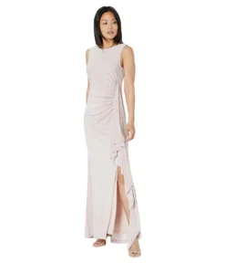 Vince Camuto Sleeves Gown With Side Ruching