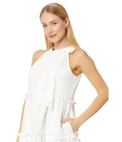 Vince Camuto Eyelet Bow Neck Trapeze Dress -Vince Camuto 61fkOp2q9dL