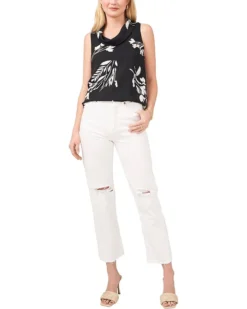 Vince Camuto Sleeveless Cowl Neck Floral Whispers Blouse