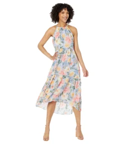 Vince Camuto Chiffon Halter Maxi