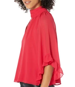 Vince Camuto Extend Shoulder Flutter Sleeve Keyhole Blouse 2 Vince Camuto Extend Shoulder Flutter Sleeve Keyhole Blouse -Vince Camuto 714LusCmEuL