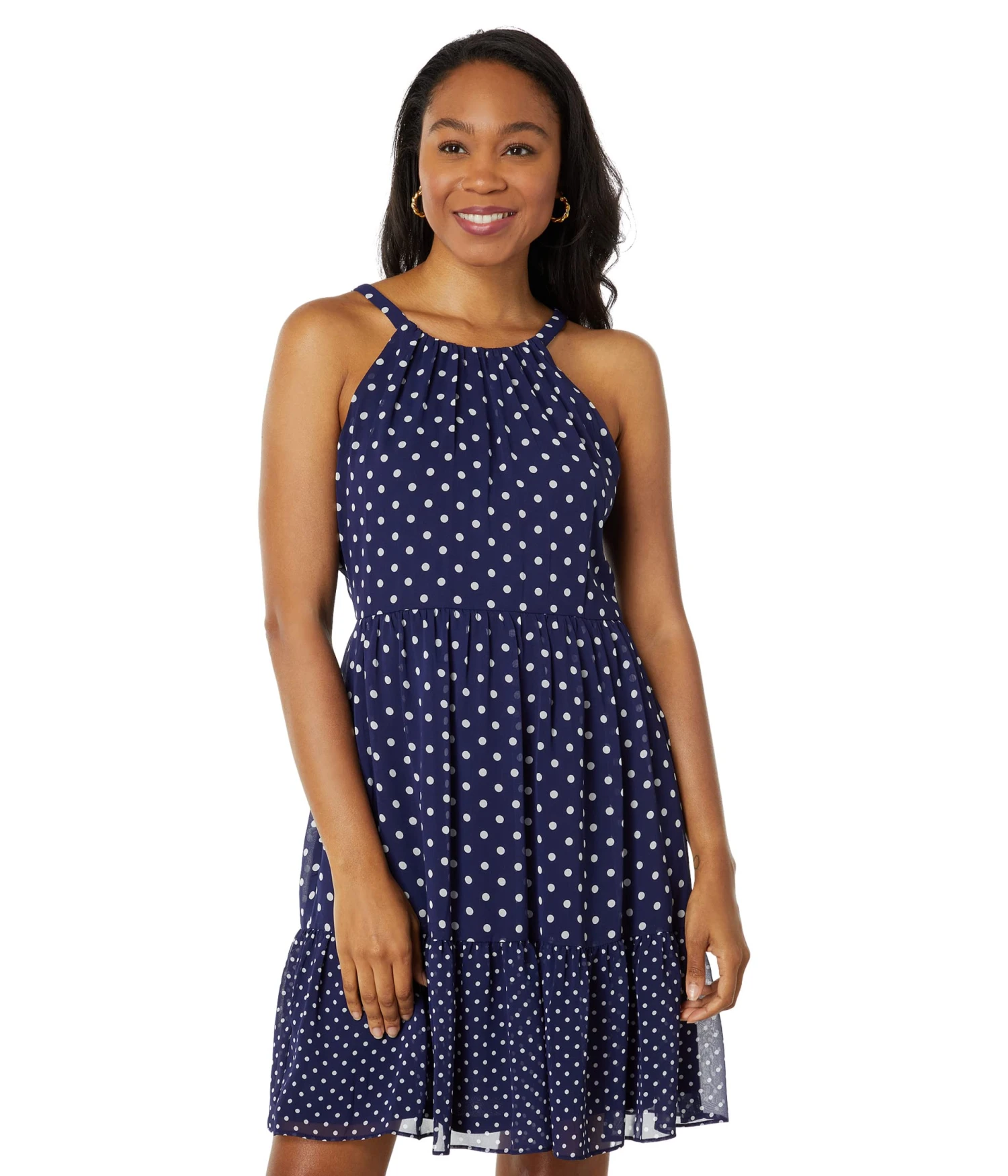 Vince Camuto Chiffon Halter Fit-and-Flare Vince Camuto Chiffon Halter Fit-and-Flare -Vince Camuto 714q02p0DLL