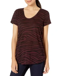 Vince Camuto Camuto Women's Tranquil Animal Scoop Neck T-Shirt
