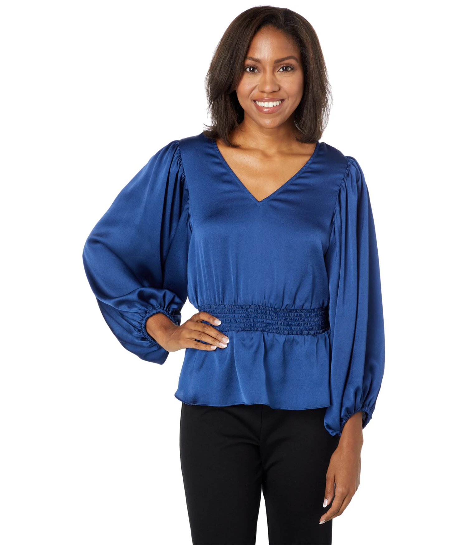 Vince Camuto V-Neck Peplum Blouse Vince Camuto V-Neck Peplum Blouse -Vince Camuto
