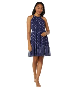 Vince Camuto Chiffon Halter Fit-and-Flare 3 Vince Camuto Chiffon Halter Fit-and-Flare -Vince Camuto 71D23rbV EL