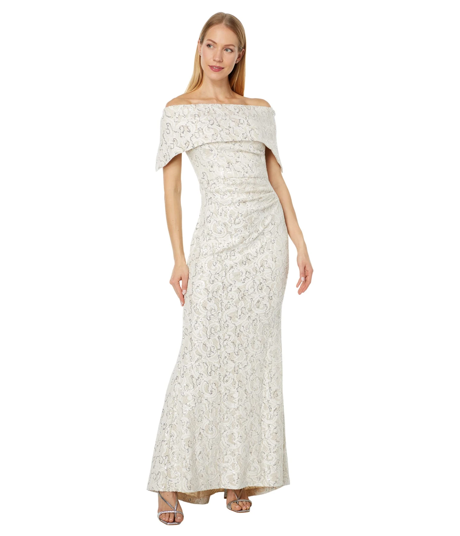 Vince Camuto Off The Shoulder Bonded Lace Gown Vince Camuto Off The Shoulder Bonded Lace Gown -Vince Camuto 71Ii4RbX4aL