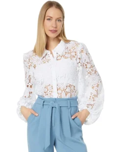 Vince Camuto Balloon Sleeve Button-Down