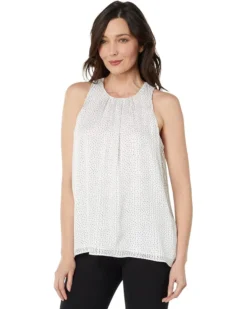 Vince Camuto Shirred Neck Sleeveless Blouse