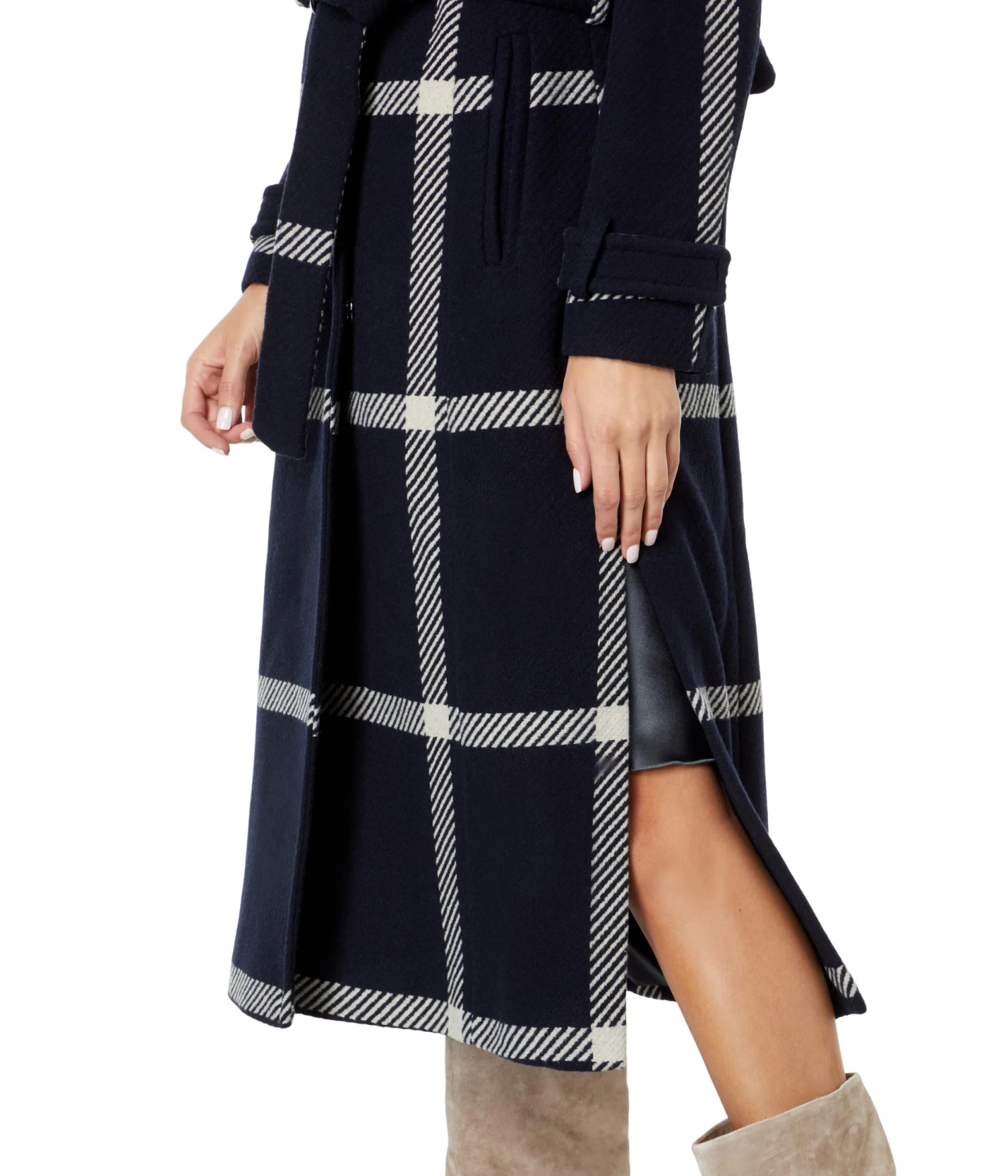 Vince Camuto Plaid Wool Coat V22767B Vince Camuto Plaid Wool Coat V22767B -Vince Camuto 71MO7Vovs2L