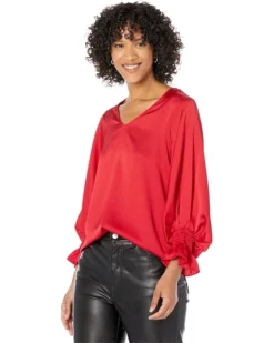 Vince Camuto Blosson Sleeve V-Neck Blouse