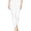 Vince Camuto Five-Pocket Frayed Hem Ankle Jeans In Ultra White