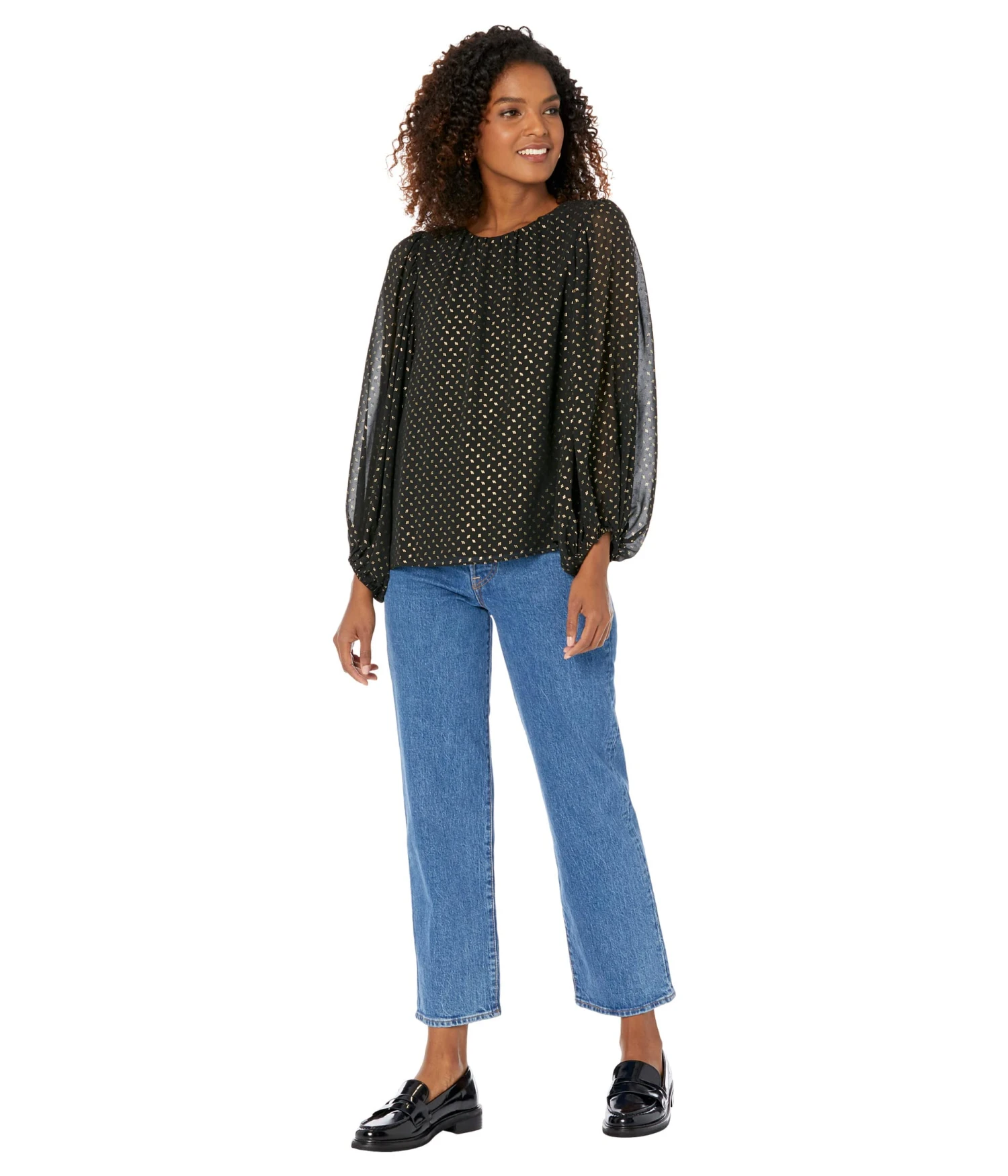 Vince Camuto Crew Neck Balloon Sleeve Blouse Vince Camuto Crew Neck Balloon Sleeve Blouse -Vince Camuto 71UOjFoDXPL
