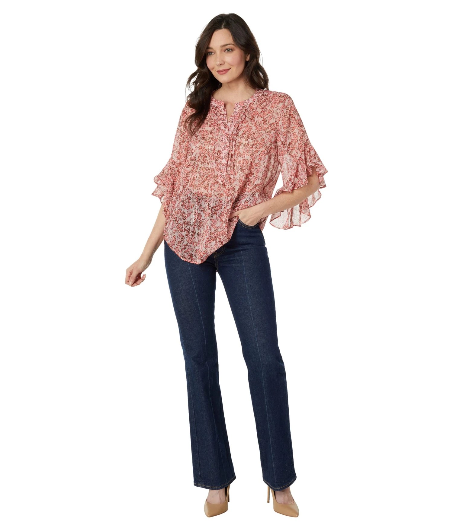 Vince Camuto Pin Tuck Flutter Sleeve Blouse Vince Camuto Pin Tuck Flutter Sleeve Blouse -Vince Camuto 71YJbl9RotL