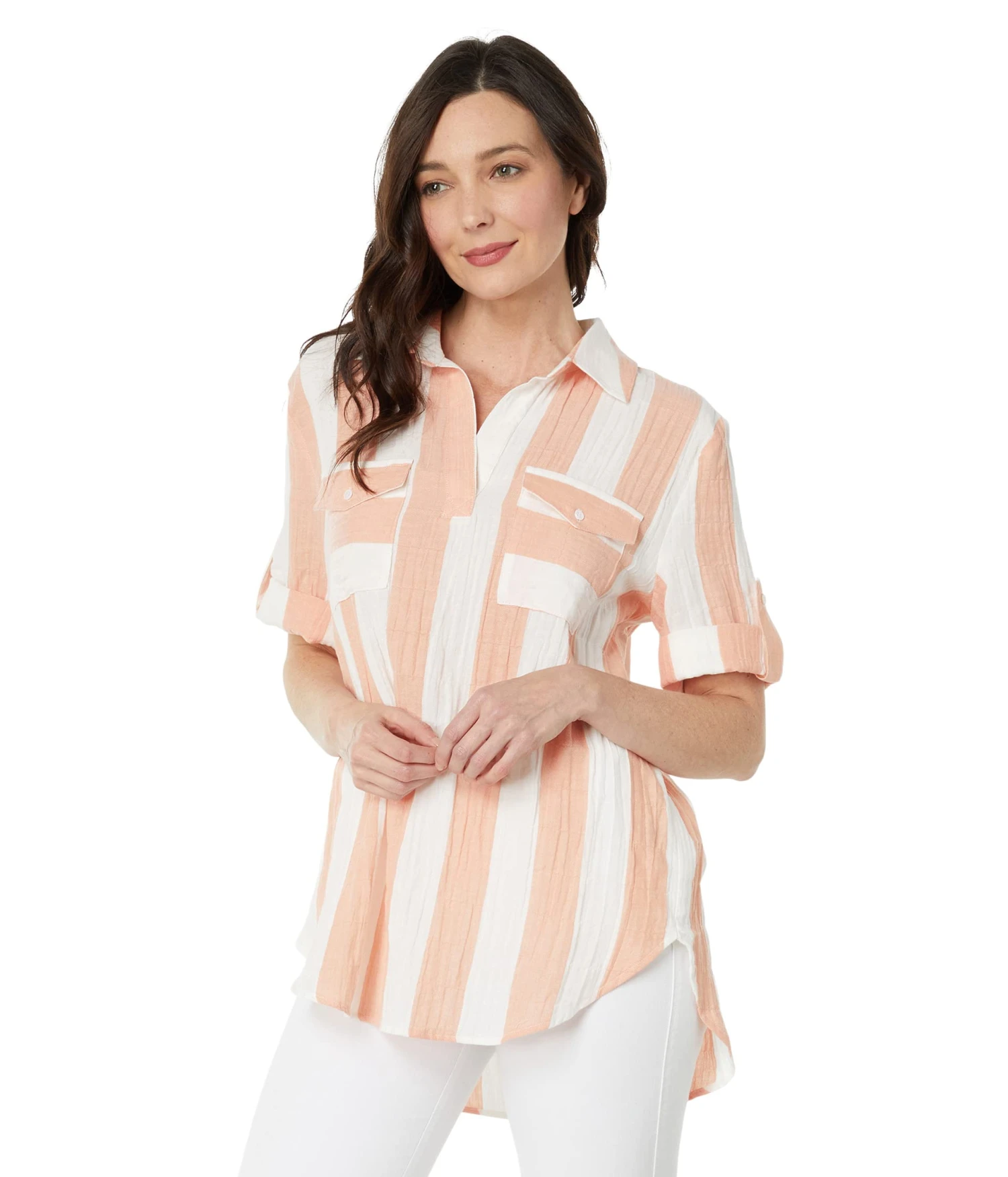 Vince Camuto Button-Down Two-Pocket Tunic Vince Camuto Button-Down Two-Pocket Tunic -Vince Camuto 71galeR9boL