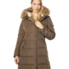 Vince Camuto Long Asymmetrical Fax Fur Hooded
