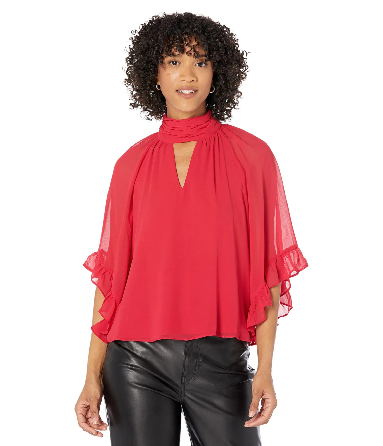 Vince Camuto Extend Shoulder Flutter Sleeve Keyhole Blouse Vince Camuto Extend Shoulder Flutter Sleeve Keyhole Blouse -Vince Camuto 71hBXC zc7L