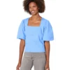 Vince Camuto Puff Sleeve Square Neck Blouse