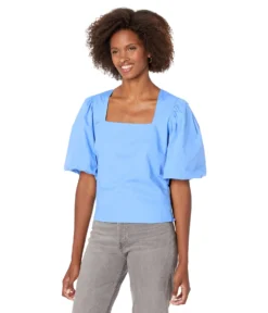 Vince Camuto Puff Sleeve Square Neck Blouse