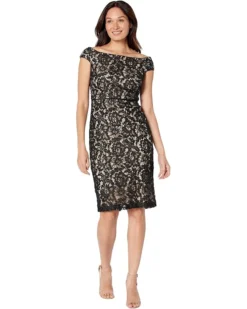 Vince Camuto Off-the-Shoulder Cocktail Dress