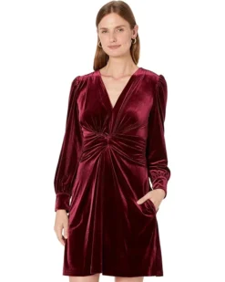 Vince Camuto Velvet Twist Front Fit-and-Flare