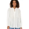 Vince Camuto Drop Shoulder Blouse With Pin Tucks