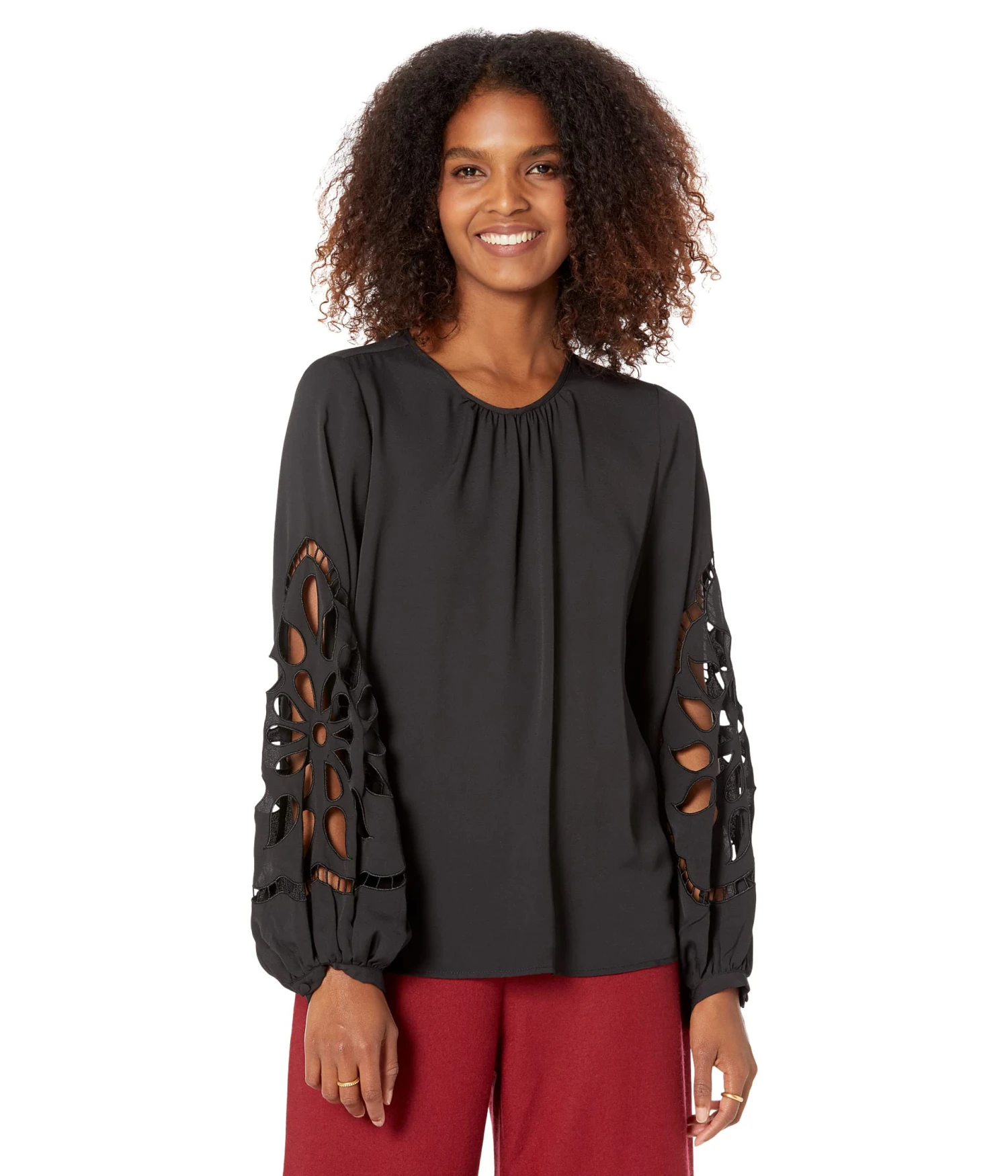 Vince Camuto Embroidered Sleeve Blouse Vince Camuto Embroidered Sleeve Blouse -Vince Camuto 71qfStzaNRL