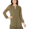 Vince Camuto Long Sleeves With V-Neck Dress