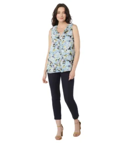 Vince Camuto Ruffle V-Neck Sleeveless Blouse -Vince Camuto 71v18kc WYL