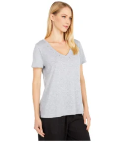 Vince Camuto Short Sleeve Studded V-Neck Top -Vince Camuto 71x E3QE2UL