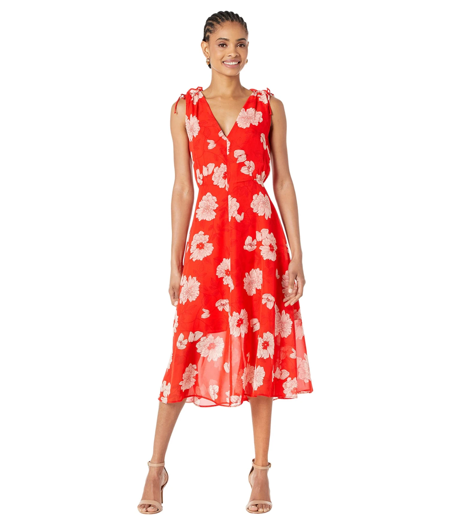 Vince Camuto Chiffon V-Neck with Tie Shoulders Vince Camuto Chiffon V-Neck With Tie Shoulders -Vince Camuto 71yCJAL97hL