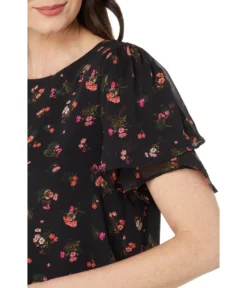 Vince Camuto Petal Sleeve Crew Neck Blouse -Vince Camuto 71zu72Ik ML