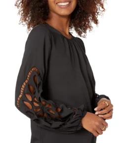 Vince Camuto Embroidered Sleeve Blouse 2 Vince Camuto Embroidered Sleeve Blouse -Vince Camuto 813F7DvJoeL
