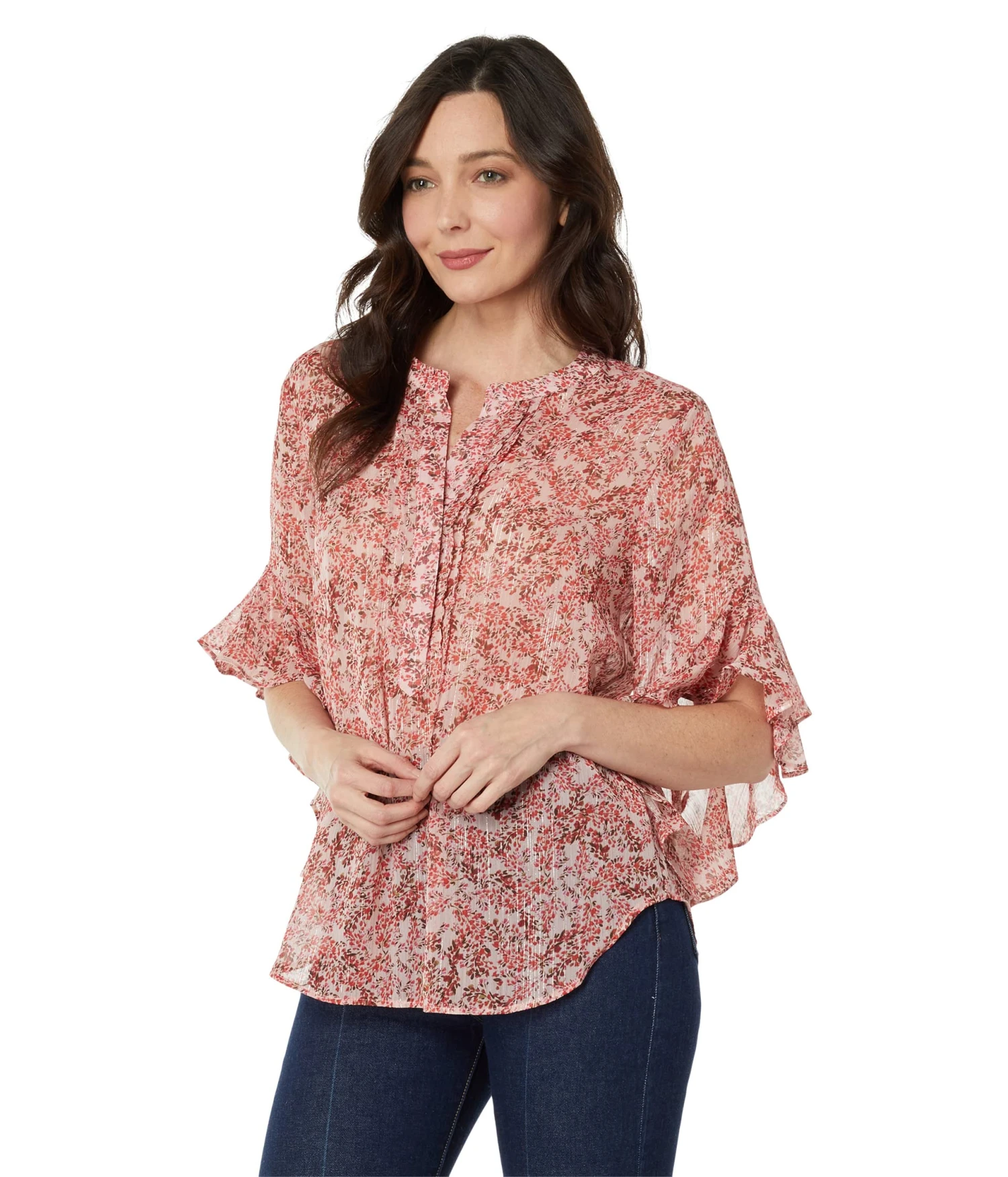 Vince Camuto Pin Tuck Flutter Sleeve Blouse Vince Camuto Pin Tuck Flutter Sleeve Blouse -Vince Camuto 8180TRVl6L