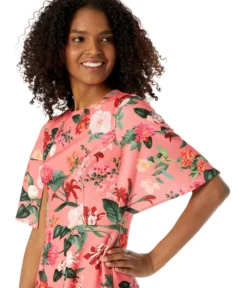 Vince Camuto Scuba Crepe Split Flutter Sleeve Fit-and-Flare -Vince Camuto 81Kplcbt8L