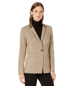 Vince Camuto One-Button Turned Collar Blazer