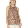 Vince Camuto Sleeveless Shell Blouse With Rouched Neck